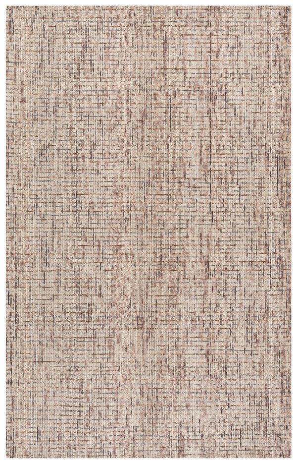 Safavieh Abstract Hand-Tufted Wool Area Rug In Beige Brown — Minimalist Low-Profile Texture For Modern Homes 6'-0" x 6'-0" ABT468N-6SQ