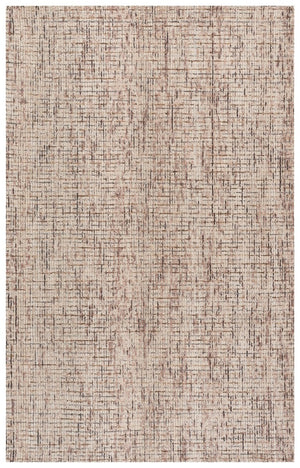 Safavieh Abstract Hand Tufted Wool Area Rug in Warm Beige Brown for Modern Living Rooms ABT468N-6