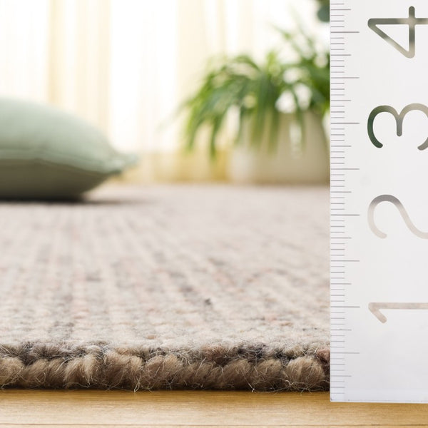 Safavieh Abstract Hand Tufted Wool Area Rug in Warm Beige Brown for Living Room Decor ABT468N-9