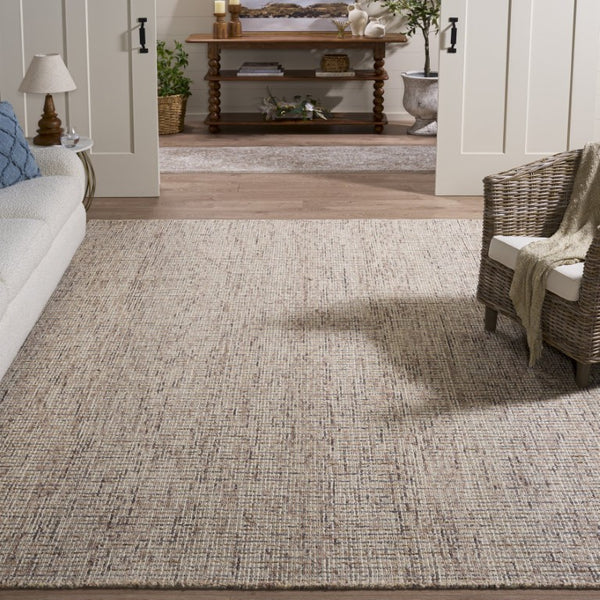 Safavieh Abstract Hand Tufted Wool Area Rug in Warm Beige Brown for Living Room Decor ABT468N-9