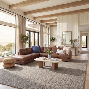 Safavieh Abstract Hand Tufted Wool Area Rug in Warm Beige Brown for Living Room Decor ABT468N-9