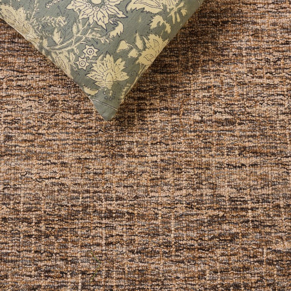 Safavieh Abstract Hand Tufted Wool Area Rug Solid Antique Brown Texture for Living Dining Spaces ABT468P-6