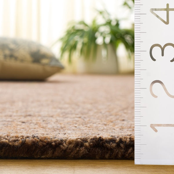 Safavieh Abstract Hand Tufted Wool Area Rug Solid Antique Brown Texture for Living Dining Spaces ABT468P-6