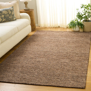 Safavieh Abstract Hand Tufted Wool Area Rug Solid Antique Brown Texture for Living Dining Spaces ABT468P-6