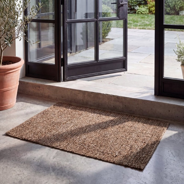 Safavieh Abstract Hand Tufted Wool Accent Rug in Earthy Brown Beige for Entryways and Cozy Nooks ABT468R-2