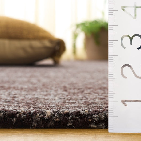 Safavieh Abstract Hand Tufted Wool Accent Rug Artisan Crafted Solid Dark Brown for Entryways ABT468S-3