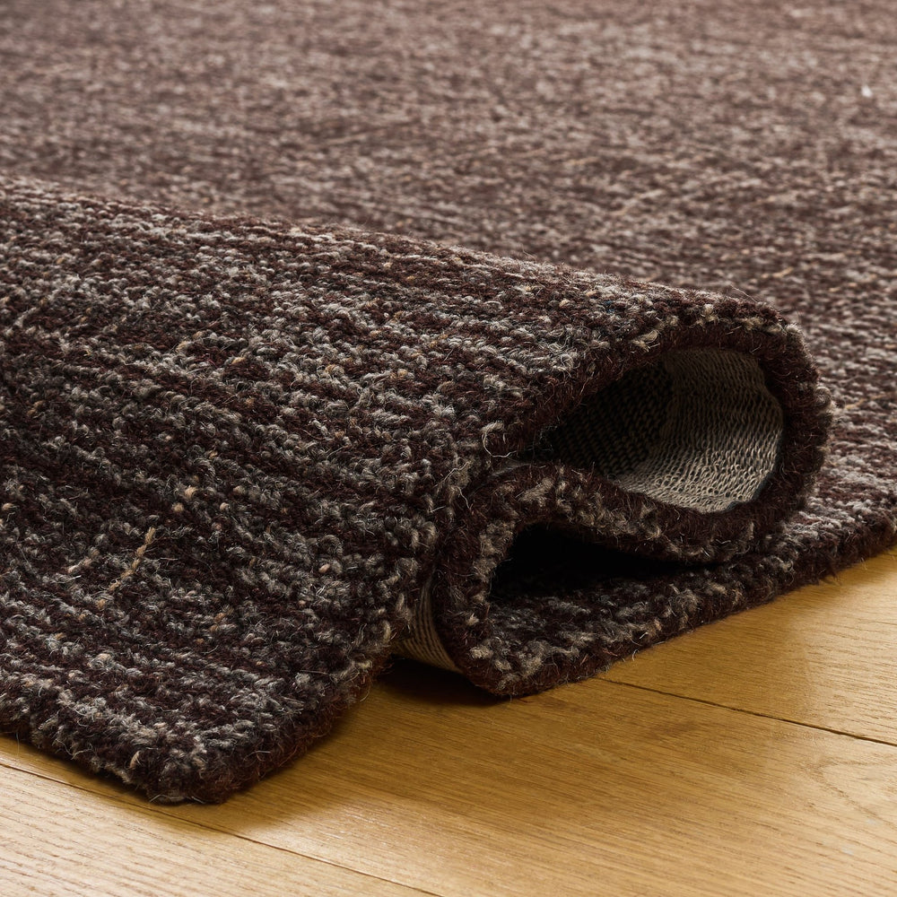 Safavieh Abstract Dark Brown Hand-Tufted Wool Round Rug — Low-Profile 3/8" Pile, Durable Artisan Comfort For Home Decor 6'-0" x 6'-0" ABT468S-6R