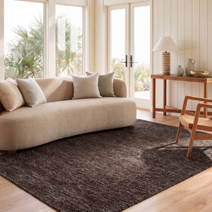Safavieh Abstract Hand-Tufted Wool Area Rug in Deep Brown for Modern Living Rooms and Bedrooms ABT468S-5