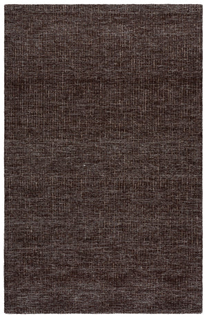 Safavieh Abstract Hand-Tufted Dark Brown Wool Rug — Minimalist Abstract Design, Low-Profile 3/8" Pile, Timeless Elegance 6'-0" x 6'-0" ABT468S-6SQ