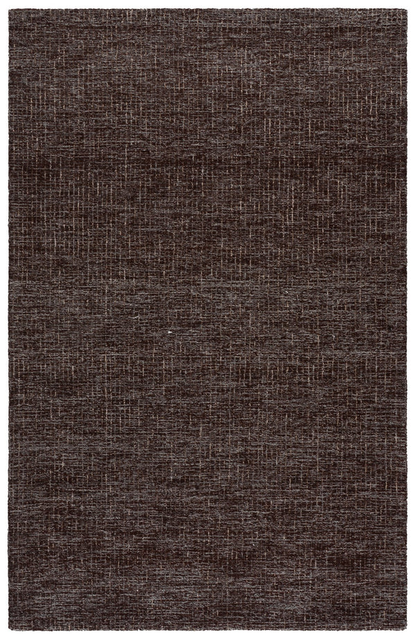 Safavieh Abstract Hand-Tufted Dark Brown Wool Rug — Minimalist Abstract Design, Low-Profile 3/8" Pile, Timeless Elegance 6'-0" x 6'-0" ABT468S-6SQ