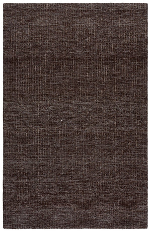 Safavieh Abstract Hand Tufted Wool Area Rug Solid Dark Brown for Modern Living Rooms ABT468S-6