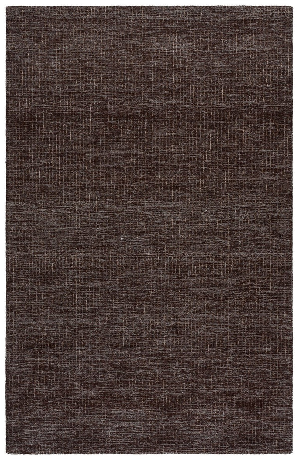 Safavieh Abstract Hand Tufted Wool Area Rug Solid Dark Brown for Modern Living Rooms ABT468S-6
