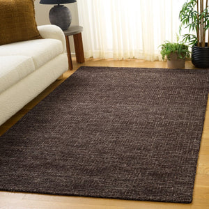 Safavieh Abstract Hand Tufted Wool Area Rug Solid Dark Brown for Modern Living Rooms ABT468S-6