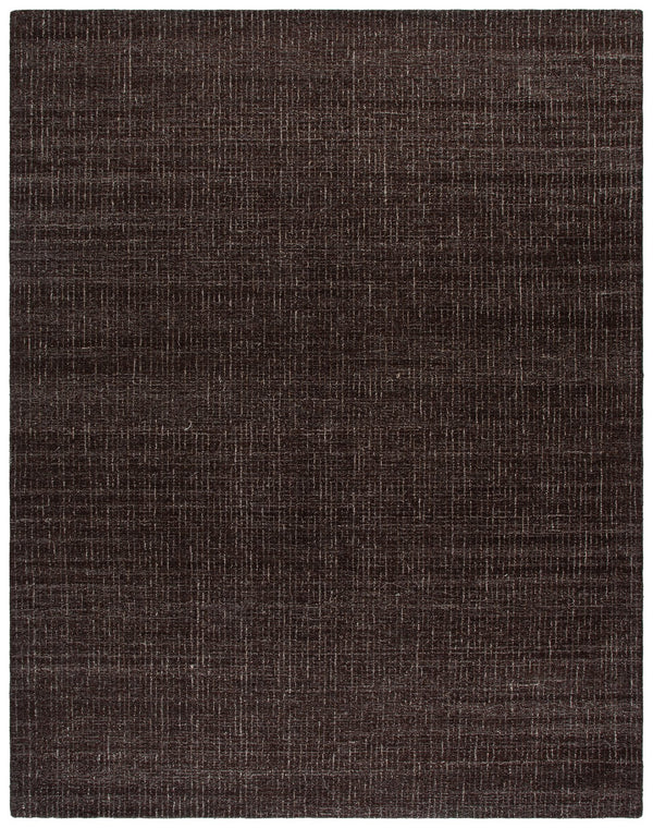 Safavieh Abstract Hand-Tufted Dark Brown Wool Rug — Minimalist Abstract Design, Low-Profile 3/8" Pile, Timeless Elegance 6'-0" x 6'-0" ABT468S-6SQ