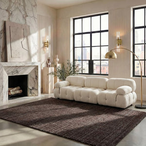 Safavieh Abstract Hand Tufted Wool Area Rug in Dark Brown for Living Room and Bedroom ABT468S-9