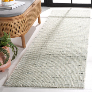 Safavieh Abstract Hand Tufted Wool Runner Sage Ivory Artisan Pile for Hallways and Entryways ABT468W-212