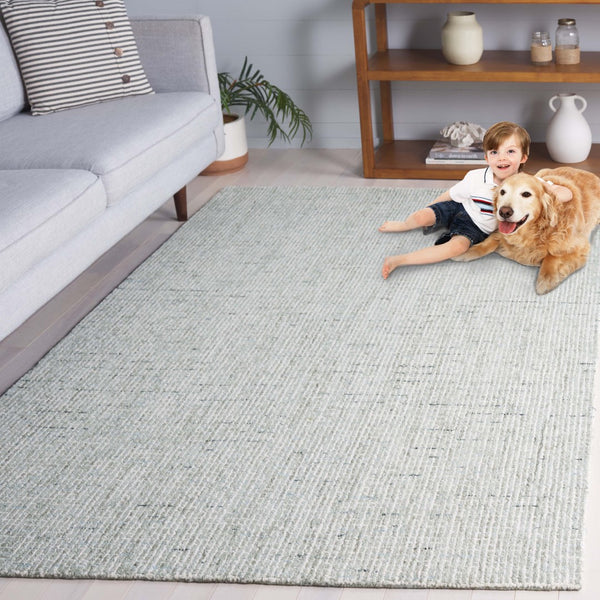 Safavieh Abstract 468 Hand Tufted Modern Rug Sage / Ivory Wool Pile