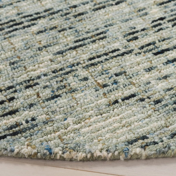 Safavieh Abstract Hand Tufted Wool Round Rug Earthy Green Ivory Bohemian Bedroom Accent ABT468Y-4R