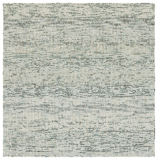 Safavieh Abstract Hand Tufted Wool Area Rug in Green Ivory for Entryways and Reading Nooks ABT468Y-4SQ