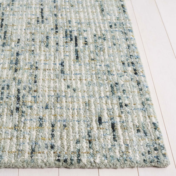 Safavieh Abstract Hand Tufted Wool Area Rug in Sage Ivory for Living Room and Bedroom Green Ivory 9'-0" x 12'-0" ABT468Y-9