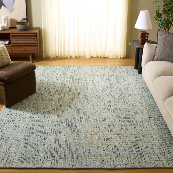 Safavieh Abstract Hand Tufted Wool Area Rug in Sage Ivory for Living Room and Bedroom Green Ivory 9'-0" x 12'-0" ABT468Y-9