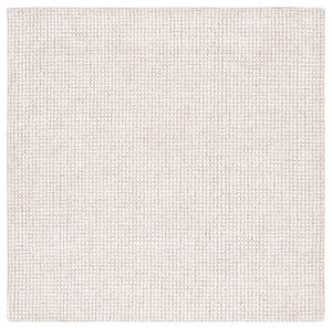 Safavieh Abstract 470 Hand Tufted Modern Rug Ivory / Beige 6' x 6' Round