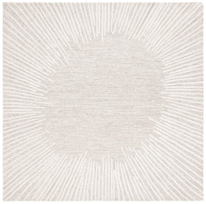Safavieh Abstract Geometric Hand Tufted Wool Cotton Ivory Square Rug for Modern Living ABT478A-10SQ