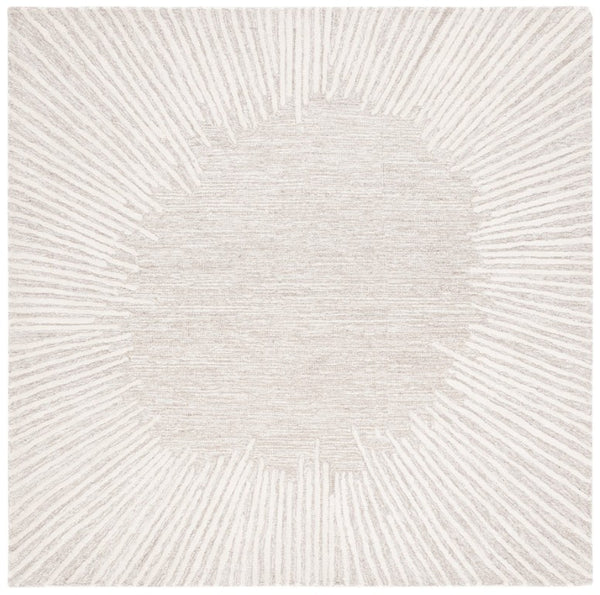 Safavieh Abstract Geometric Hand Tufted Wool Cotton Ivory Square Rug for Modern Living ABT478A-10SQ