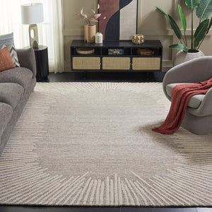 Safavieh Abstract Geometric Ivory Wool Area Rug Hand Tufted Oversized Living Room Accent ABT478A-10