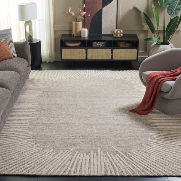Safavieh Abstract Geometric Hand Tufted Wool Rug Ivory Oversized Living Room Floor Accent ABT478A-1115