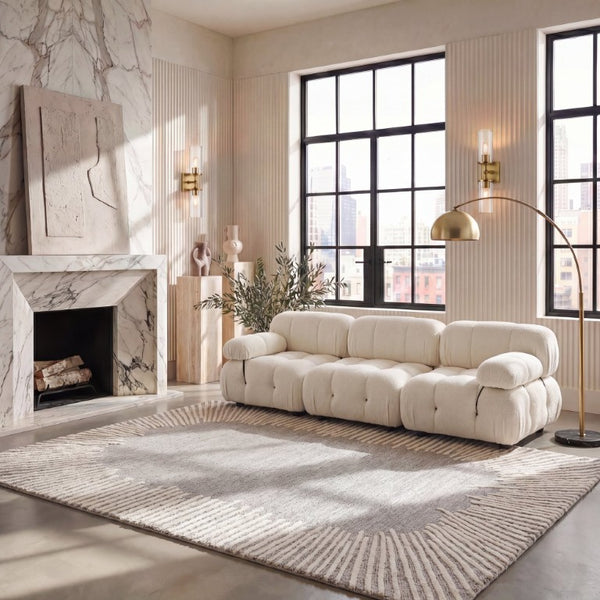 Safavieh Abstract Geometric Hand Tufted Wool Rug Ivory Oversized Living Room Floor Accent ABT478A-1115