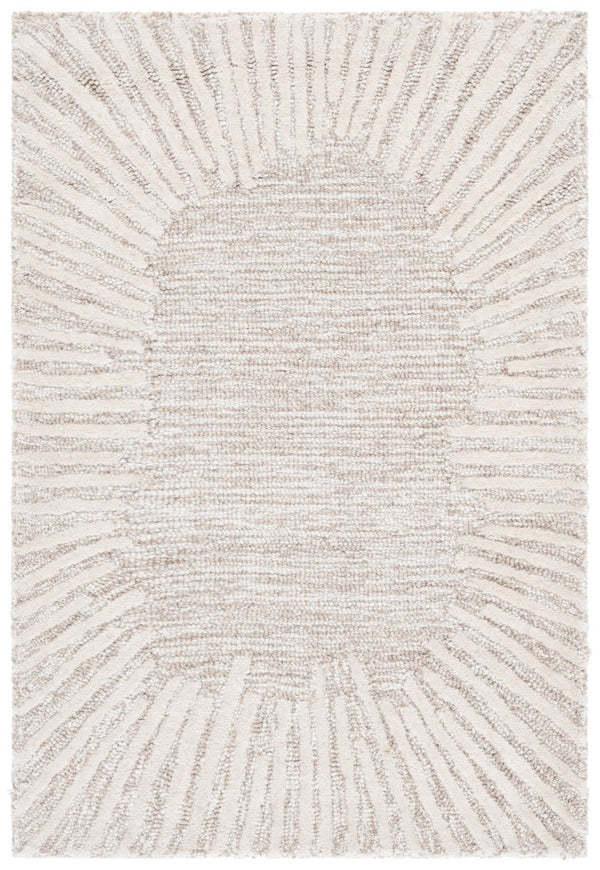 Safavieh Abstract Geometric Hand Tufted Wool Cotton Accent Rug in Soft Ivory for Modern Rooms ABT478A-24