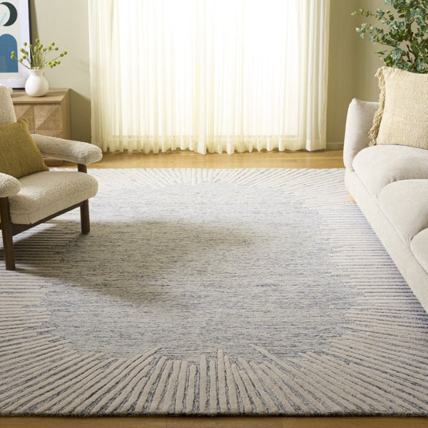 Safavieh Abstract Geometric Wool Blend Area Rug Hand Tufted for Open Plan Living Spaces ABT478F-1115