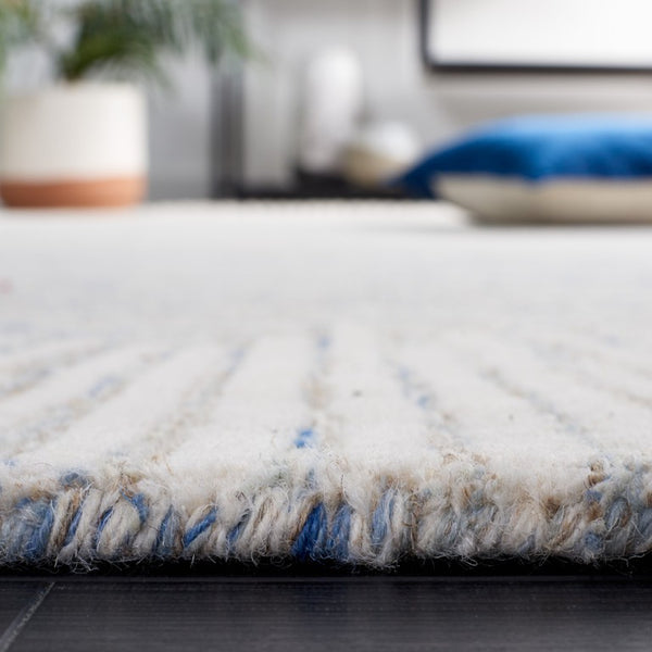 Safavieh Abstract Geometric Hand Tufted Wool Runner Rug Blue Ivory Hallway Accent ABT478M-210