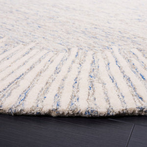 Safavieh Abstract Geometric Wool Cotton Hand Tufted Round Rug for Living Room or Bedroom ABT478M-8R