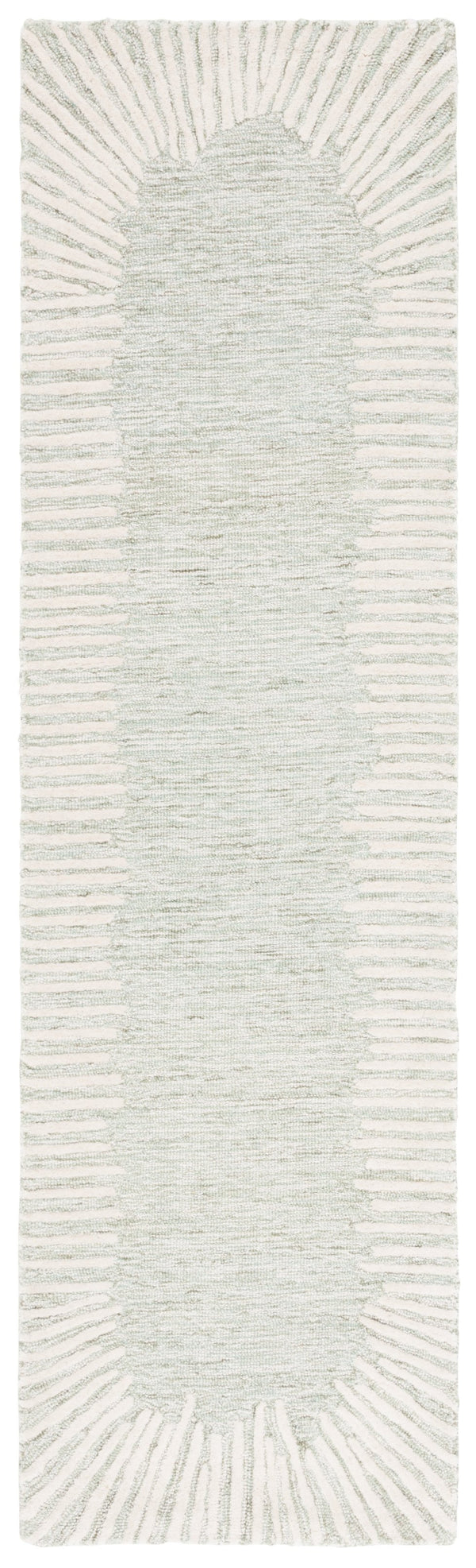 Safavieh Abstract Modern Hand-tufted Area Rug In Luxurious Wool-cotton Blend For Stylish Home Décor Enhancement Sage ,Ivory 85% Wool,15% Cotton Abt478w-6sq