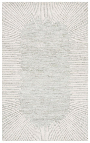 Safavieh Abstract Modern Hand-tufted Area Rug In Luxurious Wool-cotton Blend For Stylish Home Décor Enhancement Sage ,Ivory 85% Wool,15% Cotton Abt478w-6sq