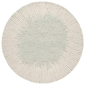 Safavieh Abstract Modern Hand-tufted Area Rug In Luxurious Wool-cotton Blend For Stylish Home Décor Enhancement Sage ,Ivory 85% Wool,15% Cotton Abt478w-6sq