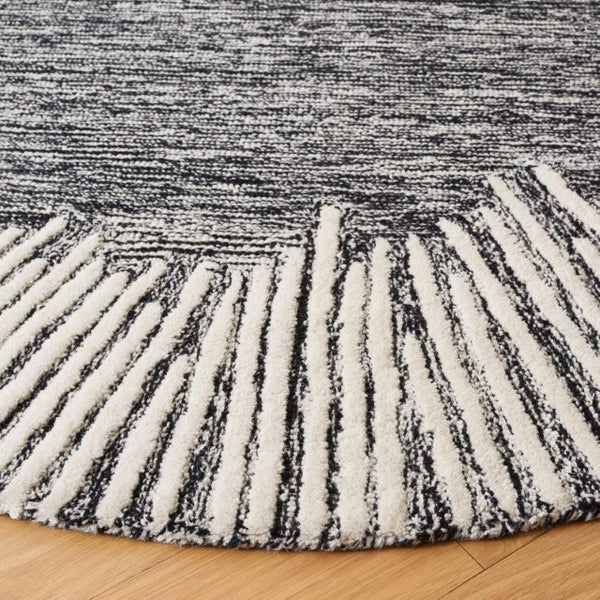 Safavieh Abstract Geometric Round Wool Rug Hand Tufted in India for Modern Living Spaces ABT478Z-4R