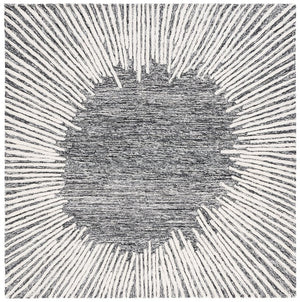 Safavieh Abstract Geometric Hand Tufted Wool Rug Bold Black Ivory Accent for Modern Interiors ABT478Z-4SQ