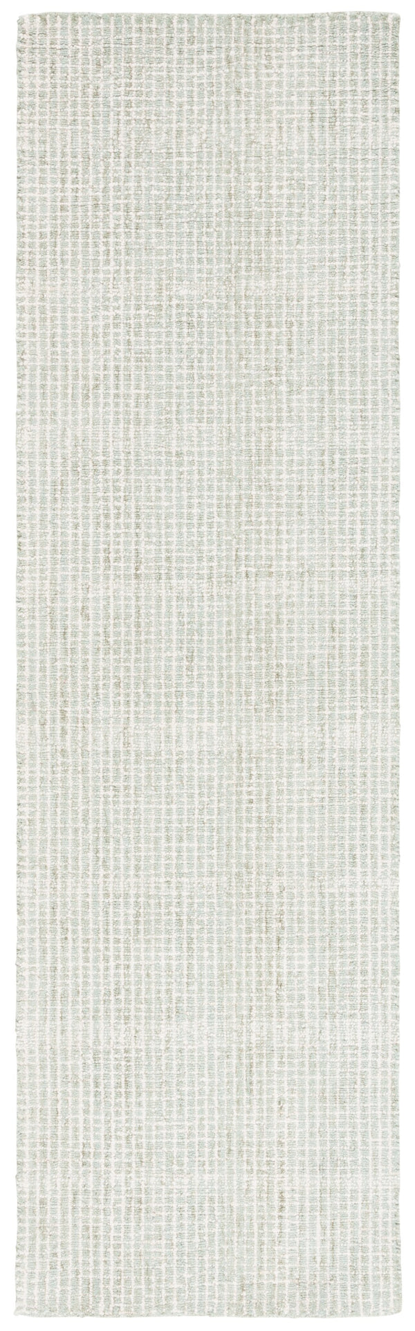Safavieh Abstract Hand-Tufted Sage And Ivory Runner Rug — Wool-Cotton Blend, Plush 3/8" Pile, Artisanal Quality 2'-3" x 6'-0" ABT482W-26