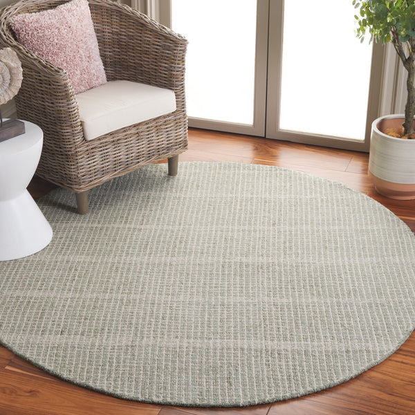 Safavieh Abstract Hand-Tufted Sage And Ivory Rug — Plush Wool-Cotton Blend, Subtle Textured Abstract Elegance 10'-0" x 14'-0" ABT482W-10