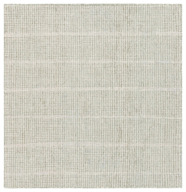 Safavieh Abstract Hand-Tufted Sage And Ivory Runner Rug — Wool-Cotton Blend, Plush 3/8" Pile, Artisanal Quality 2'-3" x 6'-0" ABT482W-26