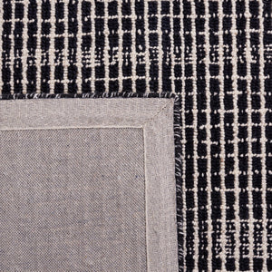 Safavieh Abstract 482 Hand Tufted Modern Rug Black / Ivory 85% Wool, 15% Cotton