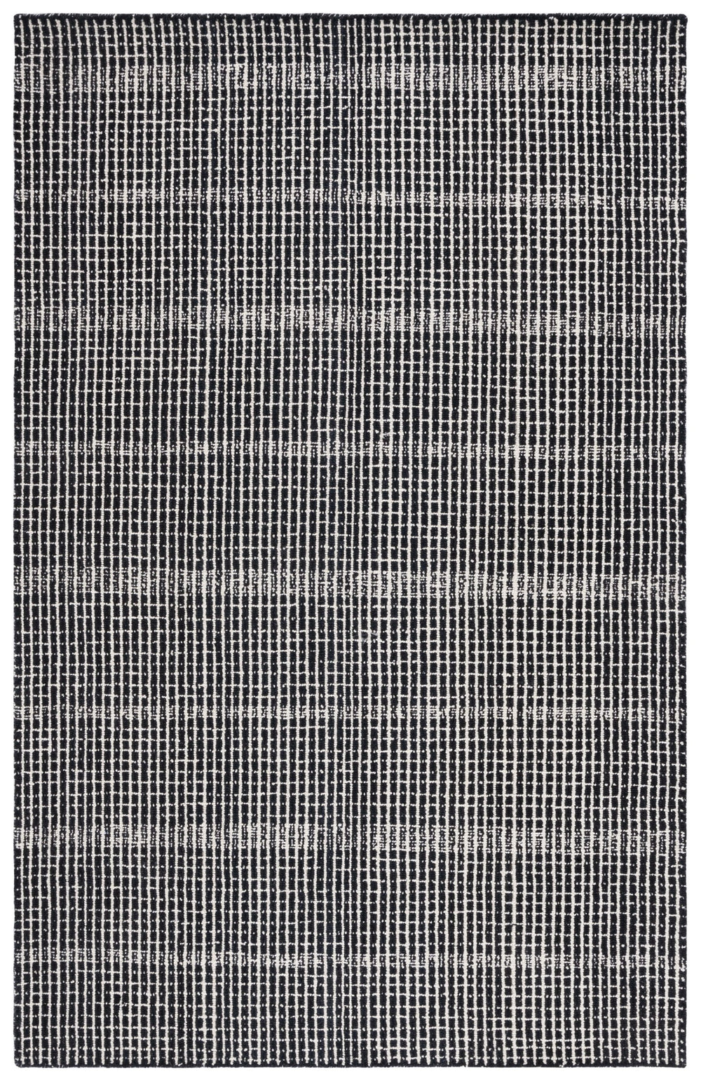 Safavieh Abstract Hand Tufted Wool-cotton Area Rug - Modern Elegance With Chic Design For Any Room Decor Black ,Ivory 85% Wool,15% Cotton Abt482z-3