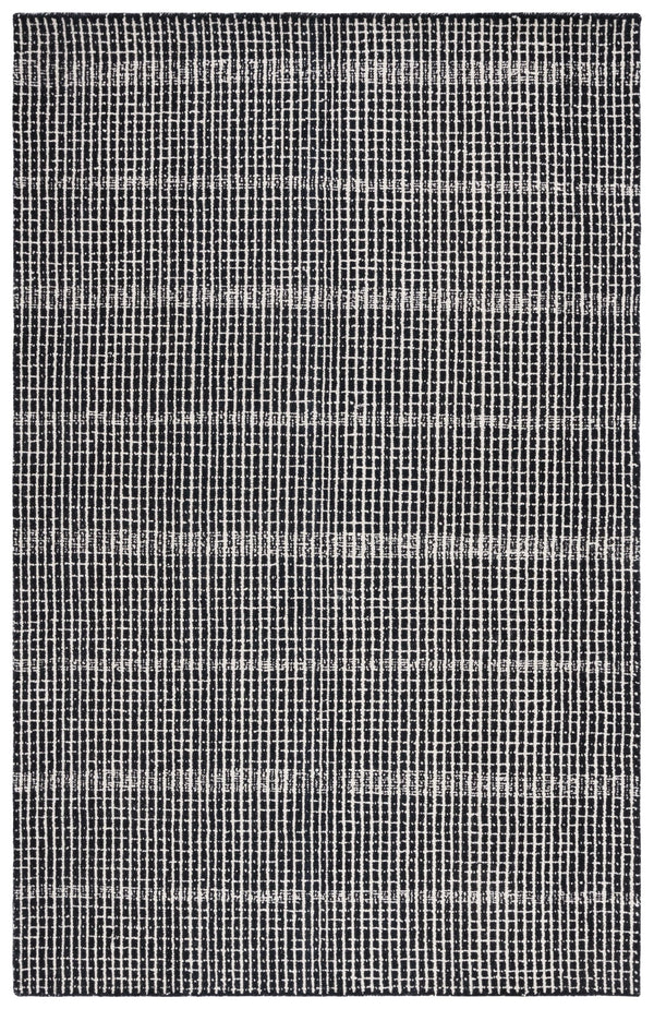 Safavieh Abstract Hand Tufted Wool-cotton Area Rug - Modern Elegance With Chic Design For Any Room Decor Black ,Ivory 85% Wool,15% Cotton Abt482z-3
