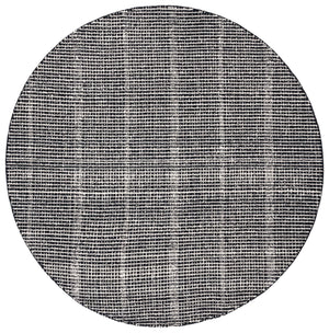 Safavieh Abstract Hand-Tufted Black Ivory Runner Rug — Wool-Cotton 3/8" Low Pile, Modern Abstract Hallway Accent 2'-3" x 12'-0" ABT482Z-212