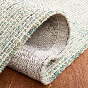 Safavieh Abstract Modern Hand-tufted Wool-cotton Area Rug For Elegant Living Spaces And Timeless Style Green ,Ivory 85% Wool,15% Cotton Abt484y-8sq