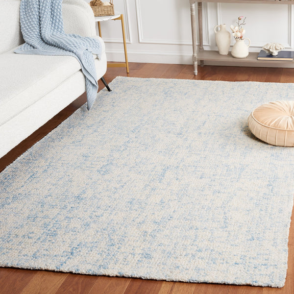 Safavieh Abstract Hand-tufted Area Rug – Luxurious Wool Blend, Modern Abstract Design For Elegant Interiors Light Blue ,Ivory 85% Wool,15% Cotton Abt495l-25