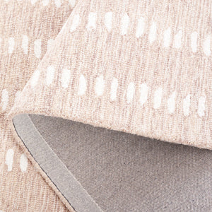 Safavieh Abstract Hand-Tufted Beige Ivory Area Rug — Wool-Chenille-Cotton Low Pile, Modern Abstract Charm 3'-0" x 3'-0" ABT498B-3SQ
